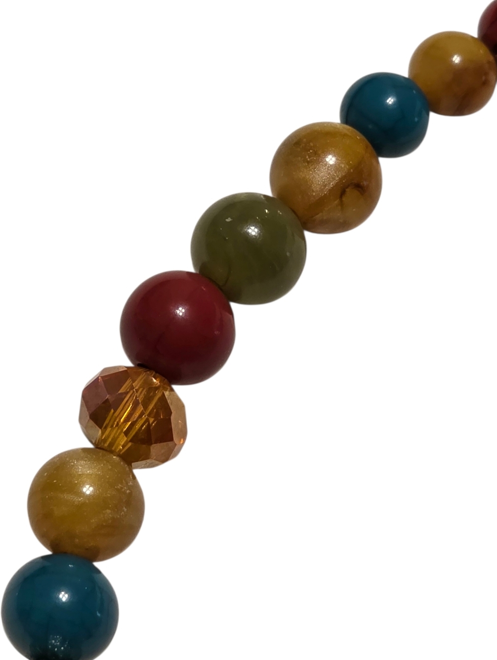 Jules B Vintage Jewel Tone Assorted Crystal Lucite & Acrylic Beaded Necklace - Picture 5 of 7